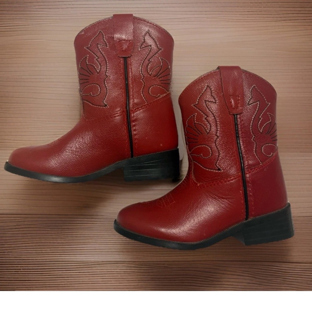 Masterson Toddler 5.5 Red Leather Cowboy Boots western baby